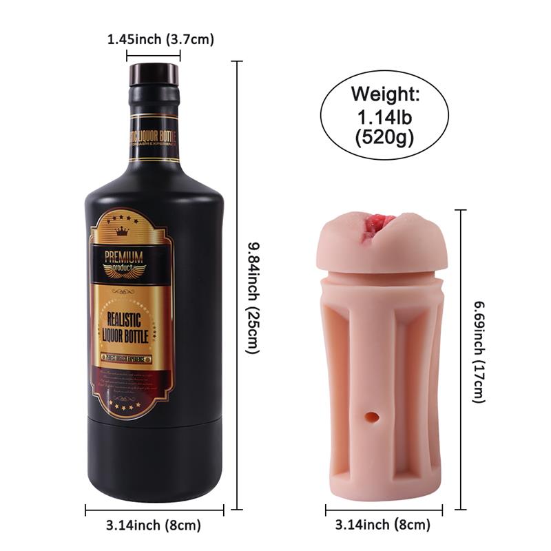 SHEQU masturbador masculino botella de licor medidas 25 x 8 cm