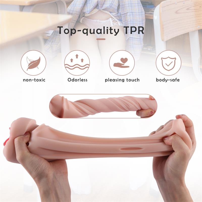 SHEQU masturbador masculino manga flexible de TPR