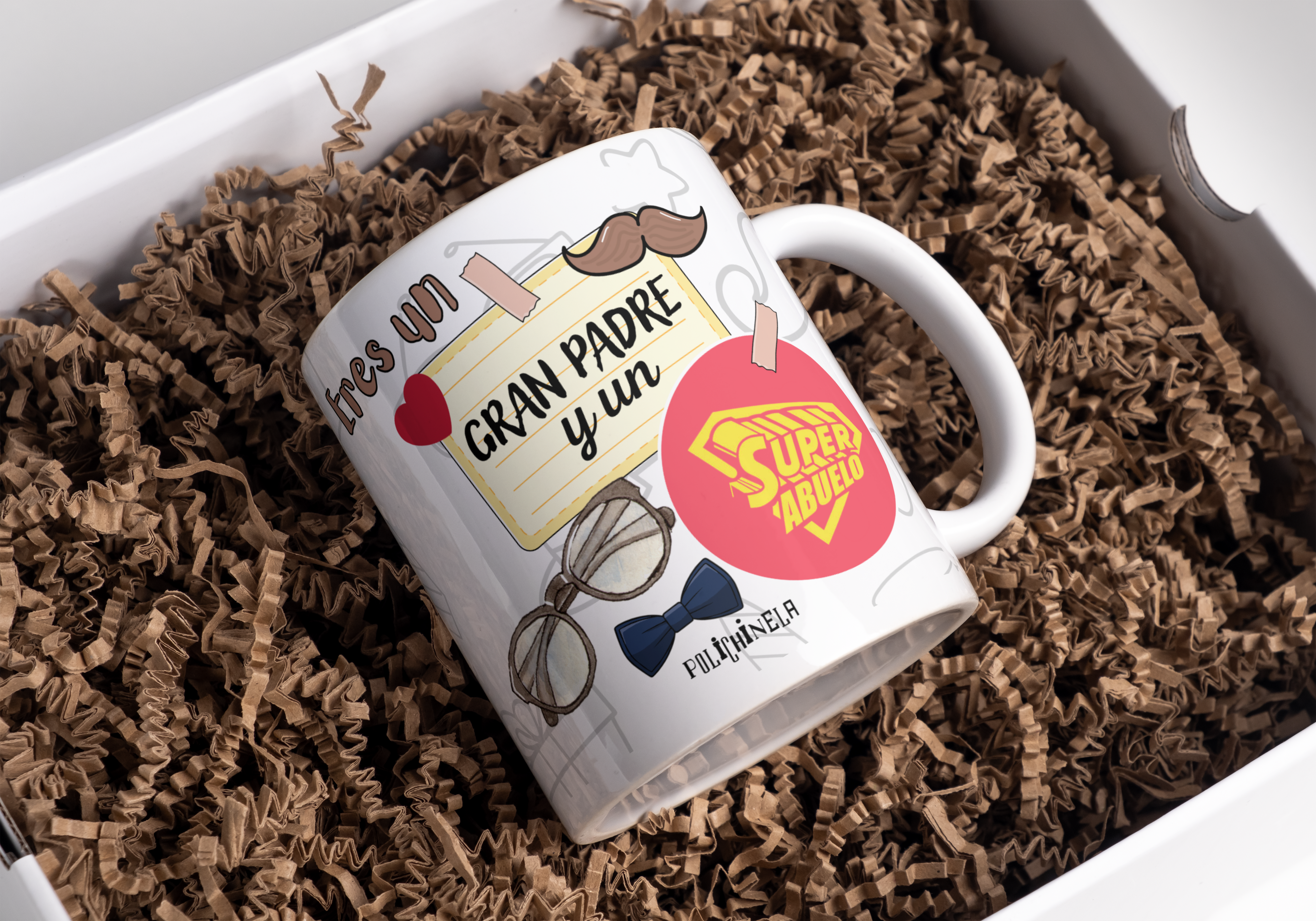 Taza "Eres un gran padre y un súper abuelo" #1