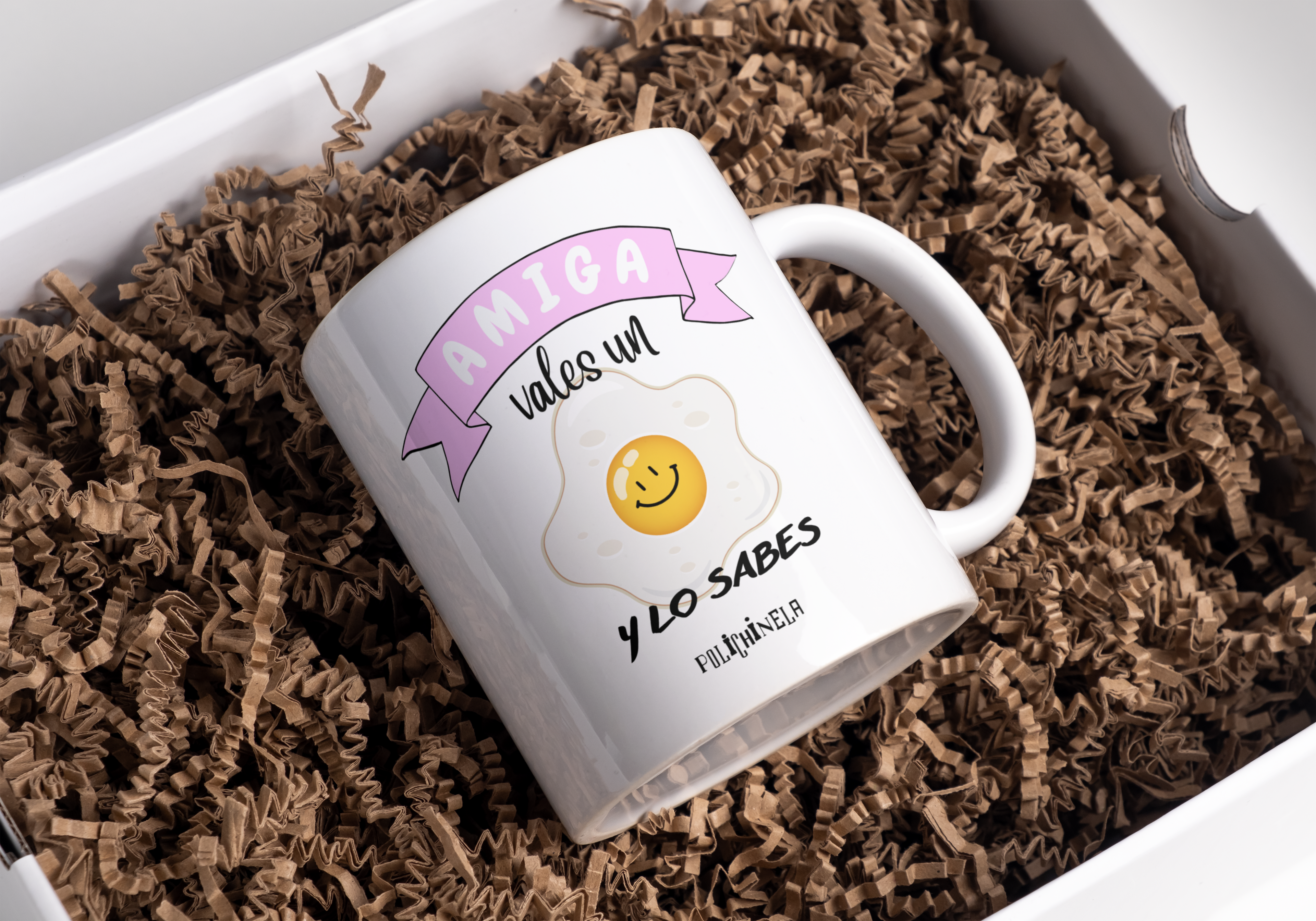 Taza "Amiga, vales un huevo"