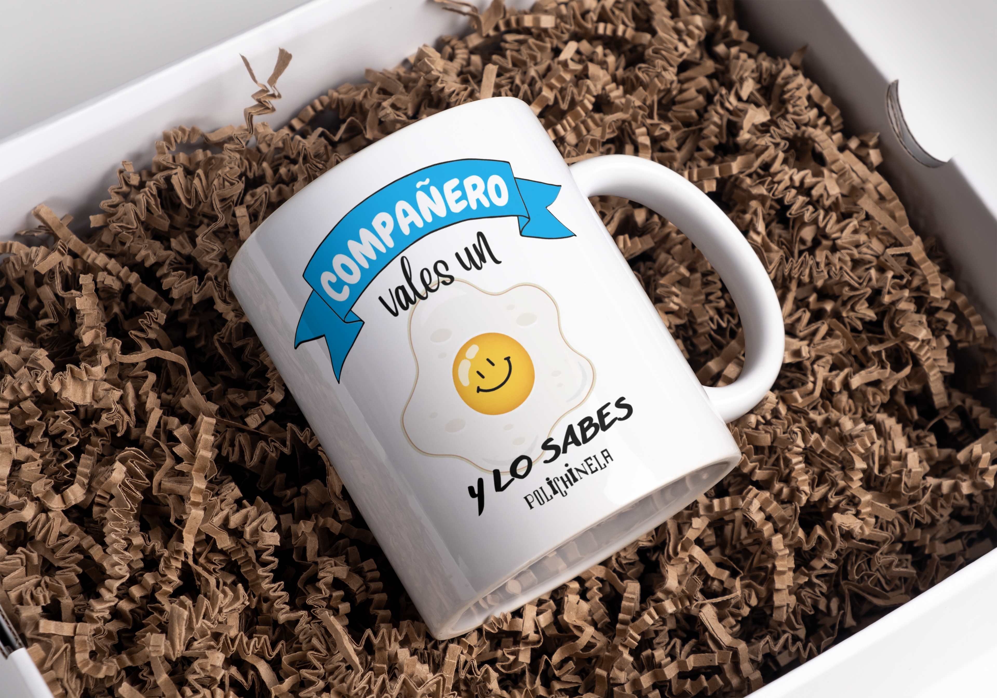 Taza "Compañero, vales un huevo"