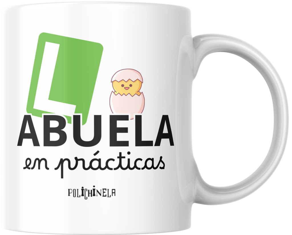 Kit Regalo "Abuelos en Prácticas" – Body para bebé + 2 tazas