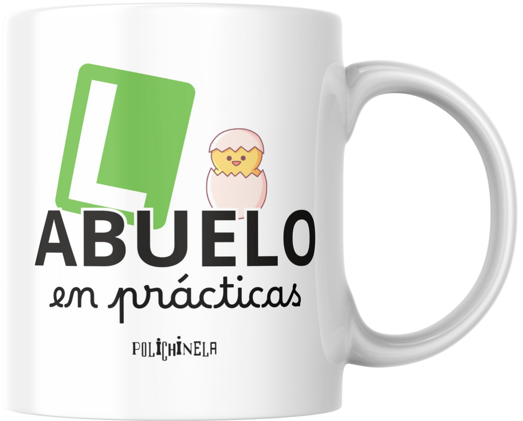 Kit Regalo "Abuelos en Prácticas" – Body para bebé + 2 tazas