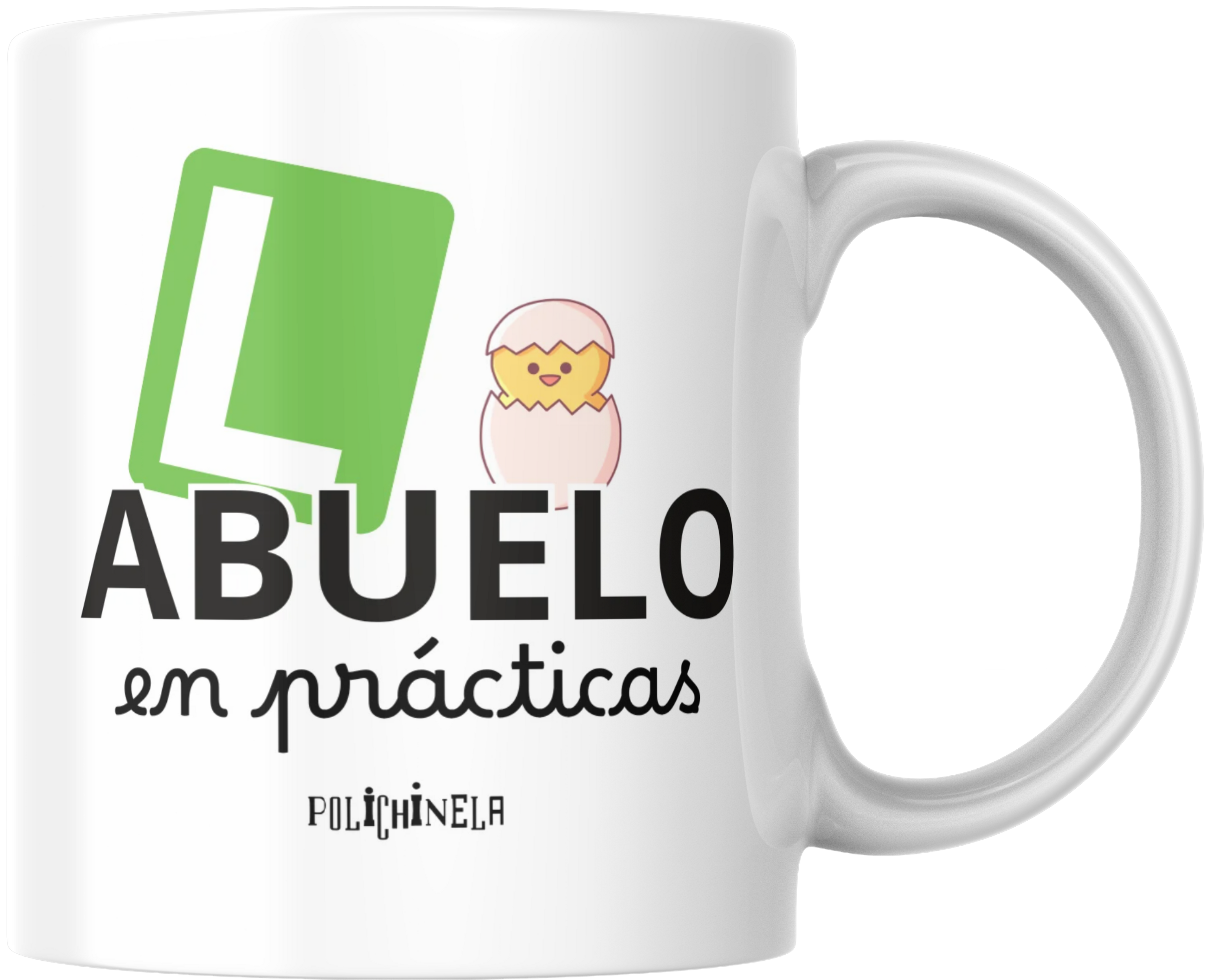Kit Regalo "Abuelos en Prácticas" – Body para bebé + 2 tazas