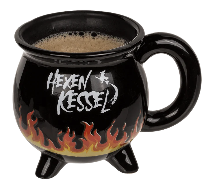 Taza caldero de bruja térmica de gres 350 ml