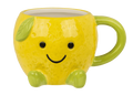 Taza limón kawaii de dolomita 385 ml vista frontal