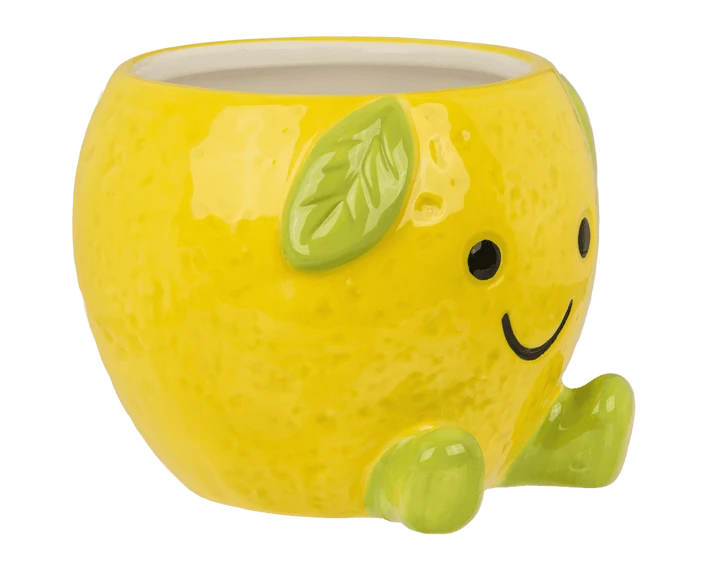 Taza limón kawaii de dolomita 385 ml vista lateral