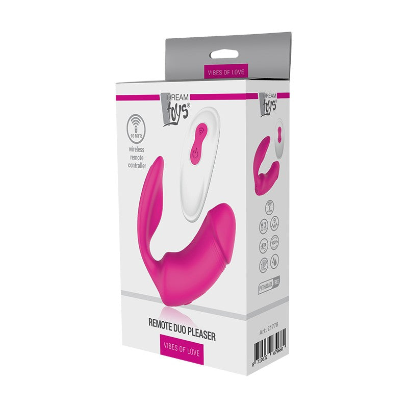 VIBES OF LOVE REMOTE DUO PLEASER. Vibrador control remoto. Recargable